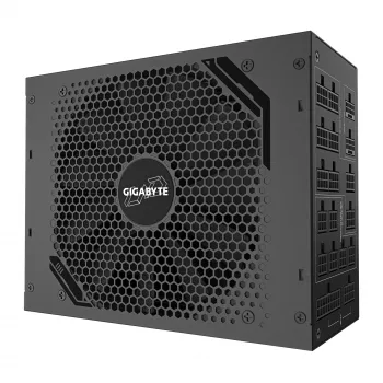 Fuente de alimentación GIGABYTE UD1600PM PG5 1600W, 80 PLUS Platinum, 92% de eficiencia, ATX 20+4 pines, ventilador de 120 mm, negro