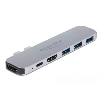Base de acoplamiento DeLOCK para MacBook Dual HDMI 4K PD Hub