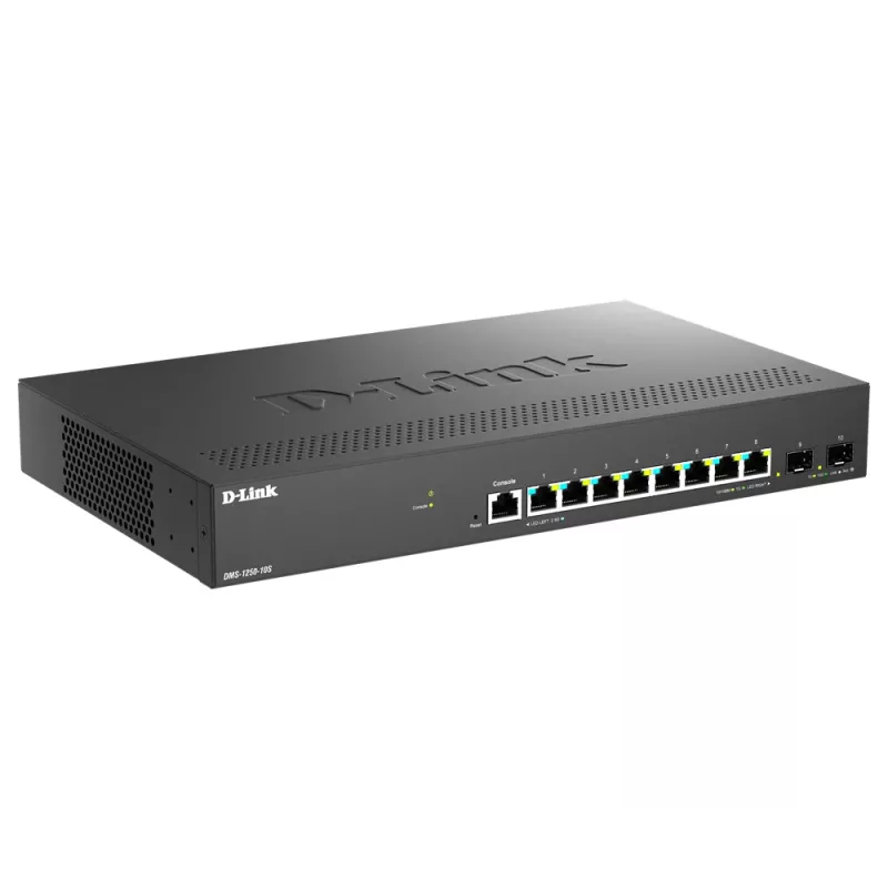 Switch de red D-Link DMS-1250-10S/E gestionado 2.5G Ethernet (100/1000/2500) negro