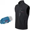 Chaleco calefactable Bosch GHV 12+18V XA Professional talla 3XL negro con cargador y batería