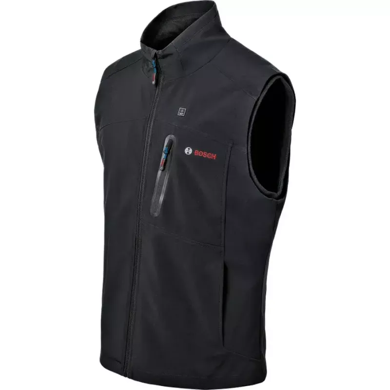 Chaleco calefactable Bosch GHV 12+18V XA Professional talla 3XL negro con cargador y batería