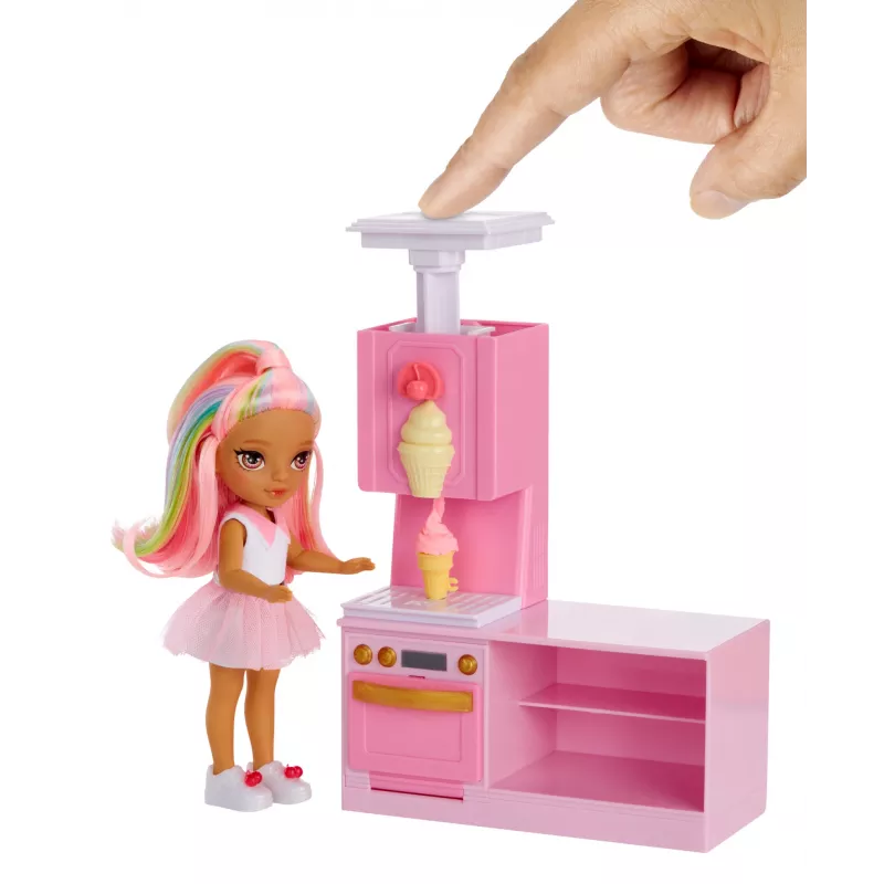 Rainbow High Little Dessert Shop with Kandy 522058-EUC set de juego con figura de juguete, a partir de 6 años