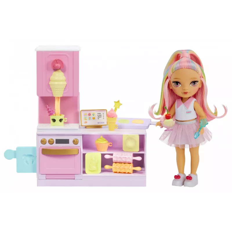 Rainbow High Little Dessert Shop with Kandy 522058-EUC set de juego con figura de juguete, a partir de 6 años