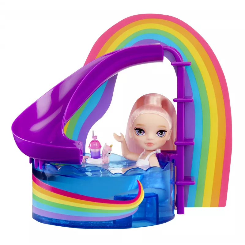 Rainbow High Little Pool Day with Blush 522249-EUC set de juego con figura de juguete, a partir de 6 años