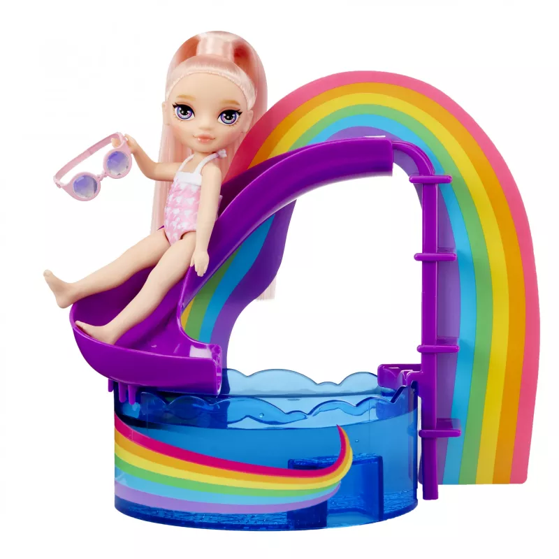 Rainbow High Little Pool Day with Blush 522249-EUC set de juego con figura de juguete, a partir de 6 años
