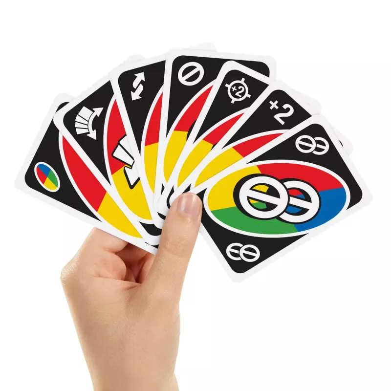Juego de cartas MATTEL Games UNO All Wild — juego de cartas familiar, edad recomendada 7+