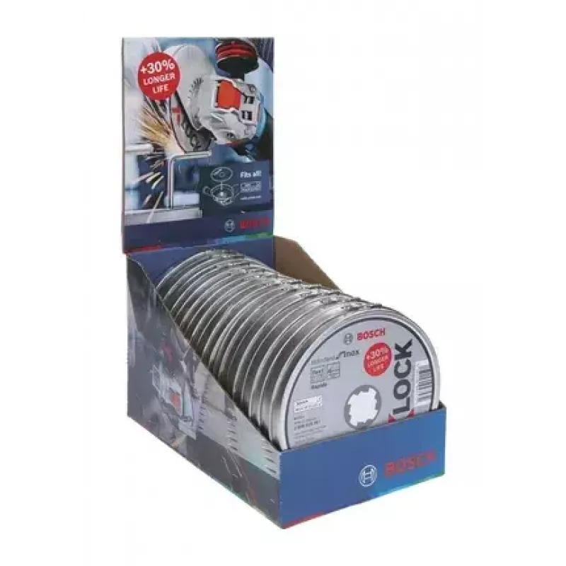 Disco de corte Bosch X-LOCK Dose 125 mm Standard for Inox, 10 uds.