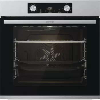Horno eléctrico empotrable Gorenje BIGSPACE 77 L 3500 W — blanco, control táctil y giratorio, lámpara halógena