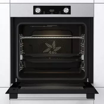 Horno eléctrico empotrable Gorenje BIGSPACE 77 L 3500 W — blanco, control táctil y giratorio, lámpara halógena