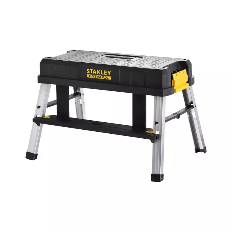 Stanley FatMax FMST81083-1 caja de herramientas con peldaño, plástico, carga de 30 kg, negro/amarillo