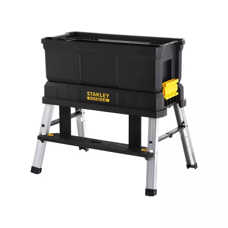 Stanley FatMax FMST81083-1 caja de herramientas con peldaño, plástico, carga de 30 kg, negro/amarillo