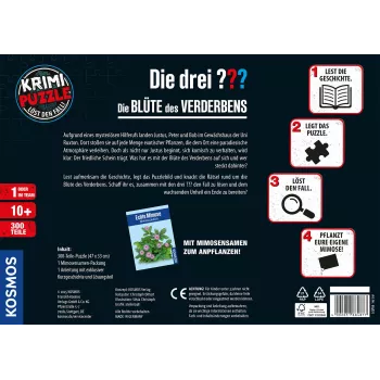 Kosmos 684877 puzle de misterio Die drei ??? - Die Blüte des Verderbens, 300 piezas, a partir de 10 años