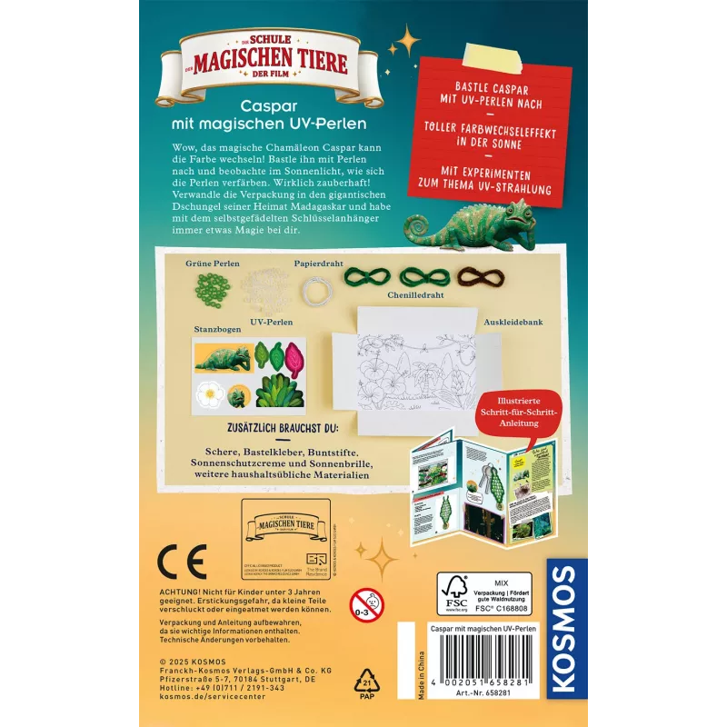 Kosmos Die Schule der magischen Tiere, kit de experimentos, biología, 8 años, multicolor