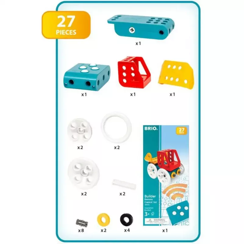 Ravensburger BRIO Builder coche con mando a distancia — set de juguete de construcción, vehículo teledirigido