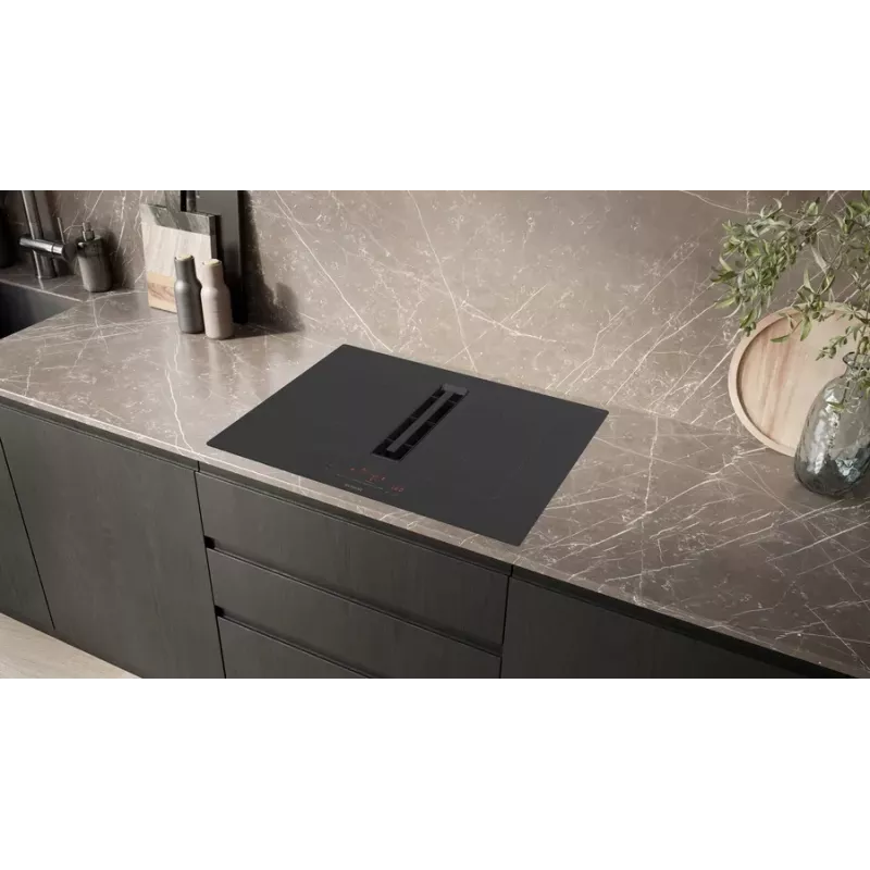 Siemens iQ500 ED711HQ26E placa de cocina negra integrada 70 cm zona placa de inducción 4 zona(s) campana extractora integrada
