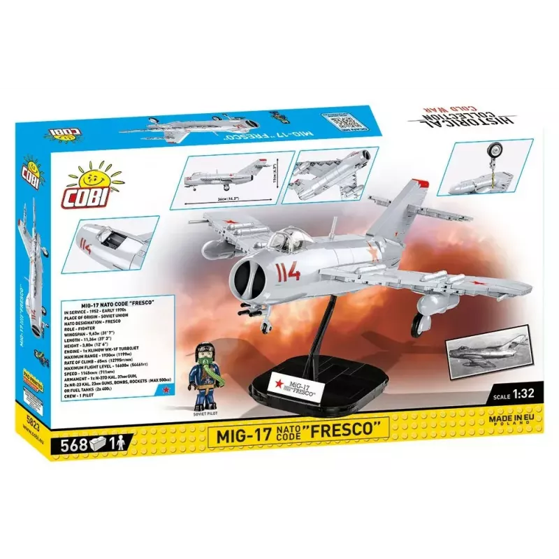 Juguete de construcción Cobi MiG-17 código OTAN Fresco modelo 5823 – set de bloques de Cobi