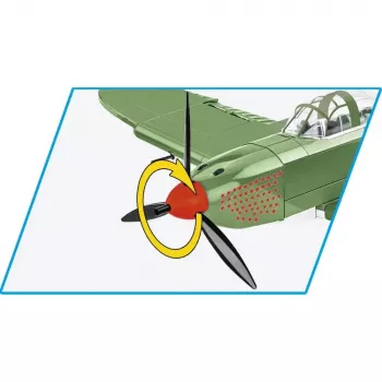 Juguete de construcción Cobi Bell P-39Q Airacobra verde oliva set de modelo de Cobi