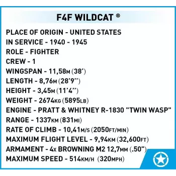 Bloques de construcción COBI F4F Wildcat Northrop Grumman 375 piezas