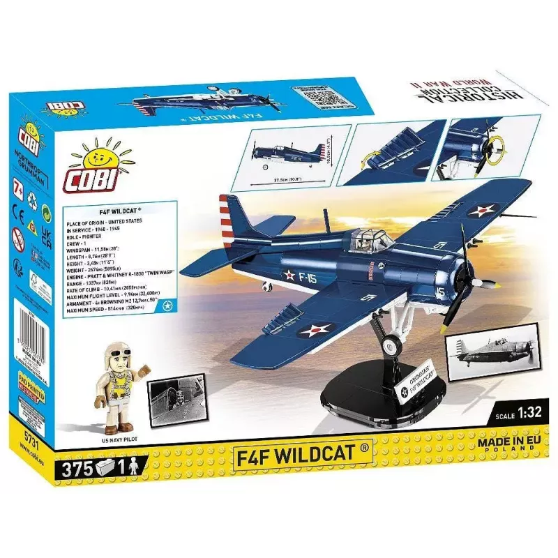 Bloques de construcción COBI F4F Wildcat Northrop Grumman 375 piezas