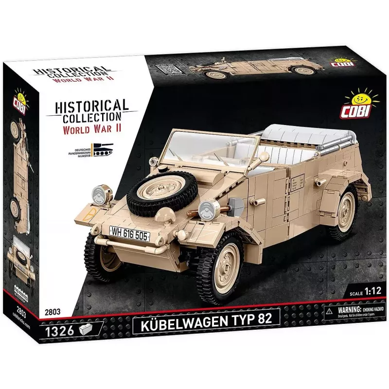 Cobi COBI-2803 Kübelwagen Typ 82 set de construcción, 1326 piezas, serie Historical Collection, plástico, 10+
