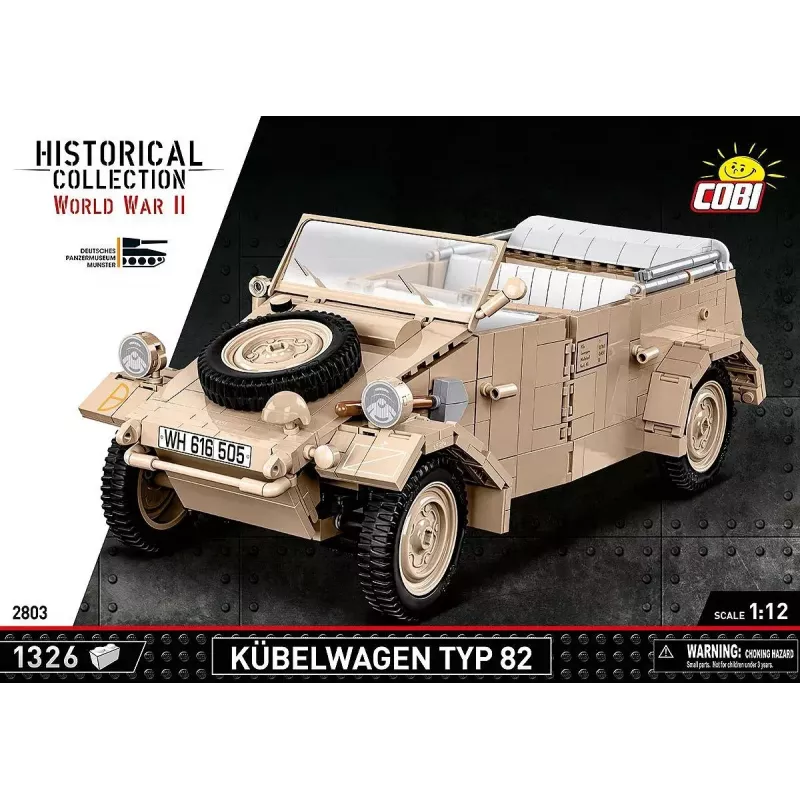 Cobi COBI-2803 Kübelwagen Typ 82 set de construcción, 1326 piezas, serie Historical Collection, plástico, 10+