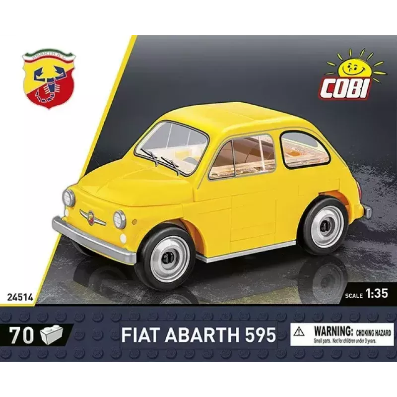 Juguete de construcción Cobi Fiat Abarth 595 modelo 24514 — escala 1:35, vehículo de construcción coleccionable