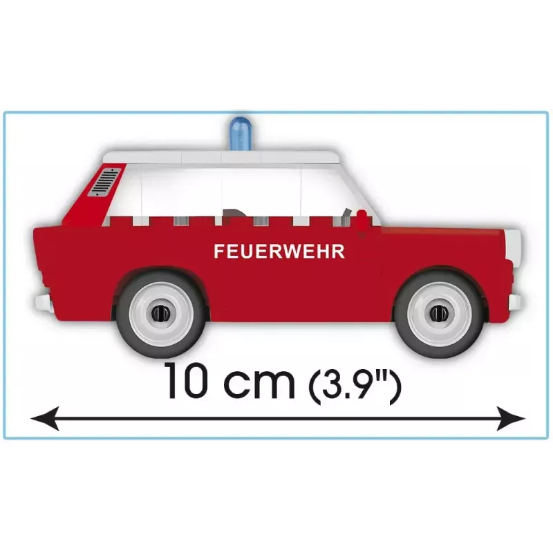 Set de construcción Cobi Trabant 601 Universal Feuerwehr modelo 24555, juego de bloques de construcción