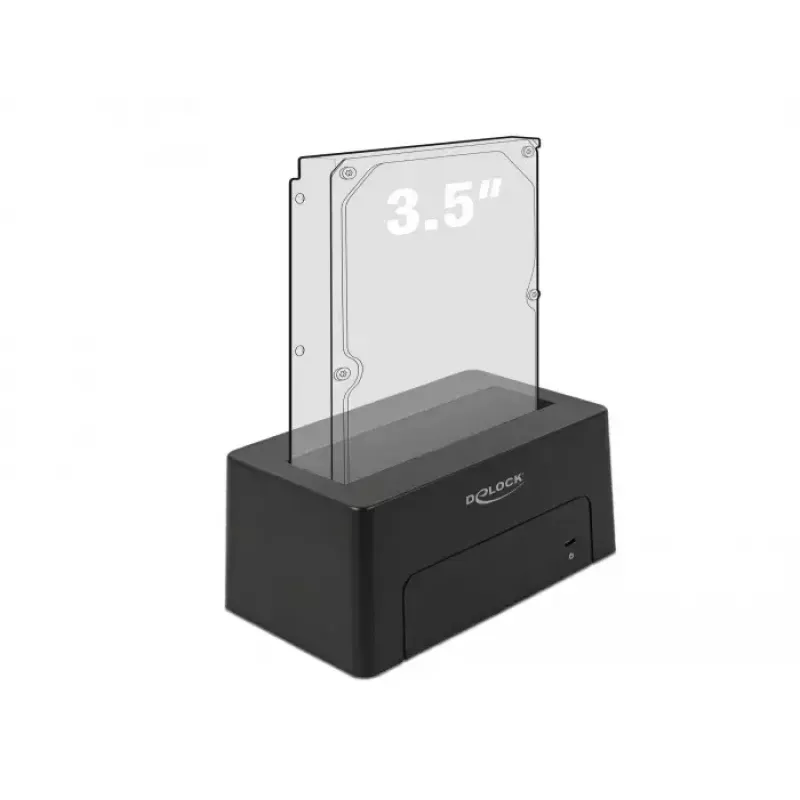 Delock - Base de acoplamiento para HDD bahías: 1 - SATA 6Gb/s - USB 3,1 (Gen 2) - negro (63958)