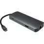 Hub multipuerto USB-C INTER-TECH H-428 — host USB 3.2 Gen 1 Type-C, HDMI, USB-A, SD/MicroSD, Gigabit Ethernet, 5000 Mbit/s