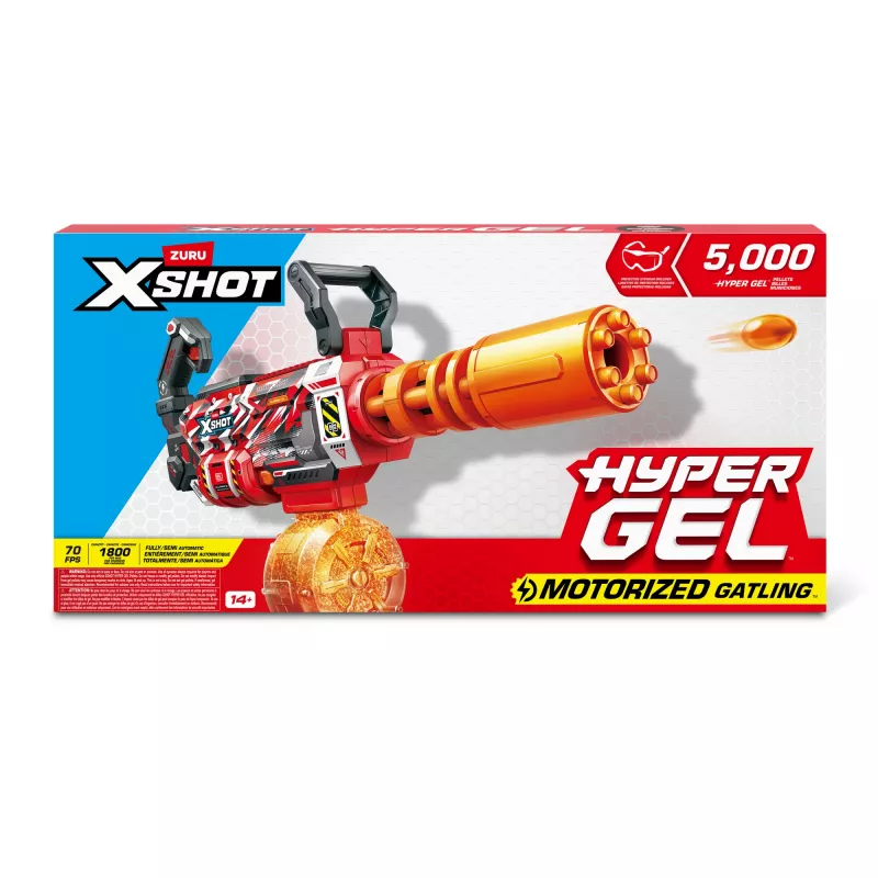 Gel Blaster Zuru XSHOT Hyper Gel Gatling Blaster – bláster de juguete motorizado con cañón giratorio