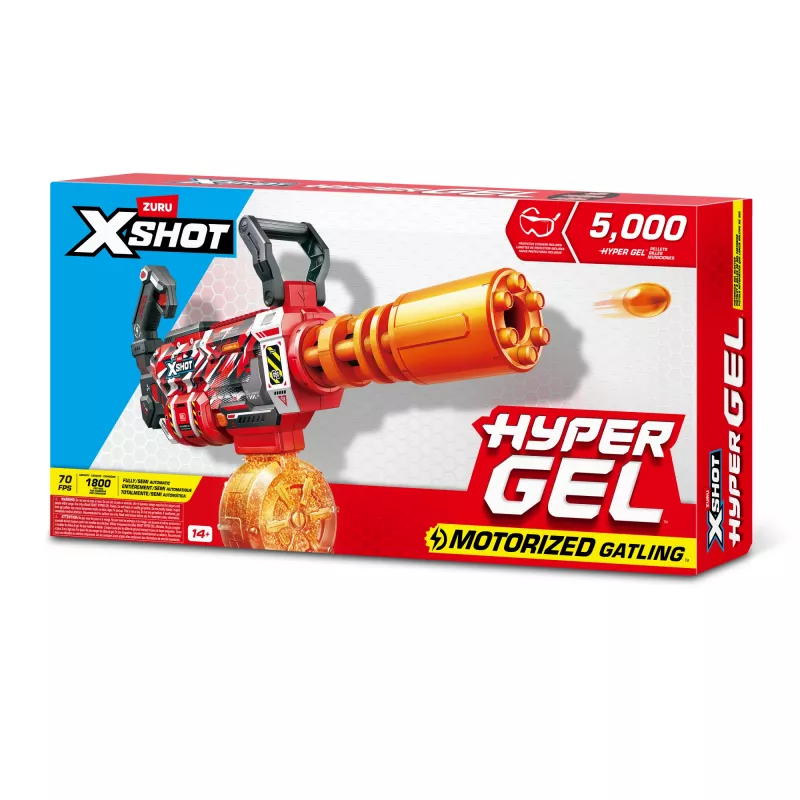 Gel Blaster Zuru XSHOT Hyper Gel Gatling Blaster – bláster de juguete motorizado con cañón giratorio
