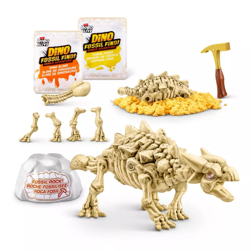 Robo Alive Fossil Find Amber Adventure, 5 año(s), color vainilla, plástico