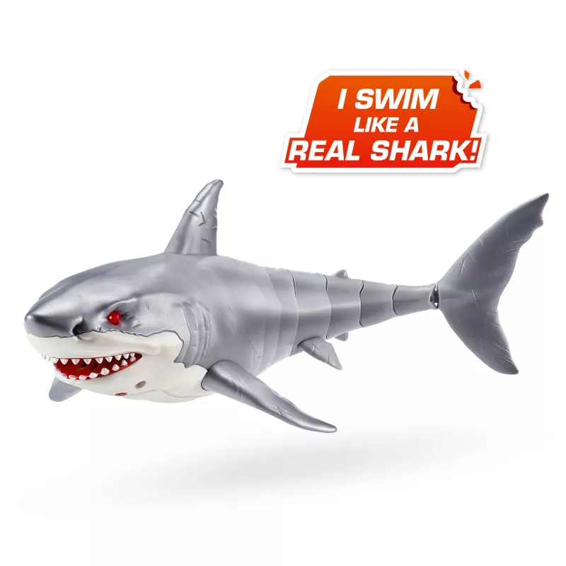 Zuru Robo Alive Gran Tiburón Blanco 71126 — figura interactiva a pilas para jugar en el agua