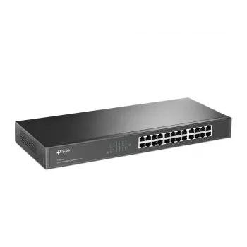 Switch de red TP-Link 24 puertos 10/100Mbps para rack, no gestionado, Fast Ethernet (10/100), dúplex completo, montaje en rack, 1U