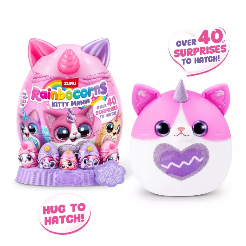 Peluche Zuru Rainbocorns Kitty Mania, multicolor, desde 3 años
