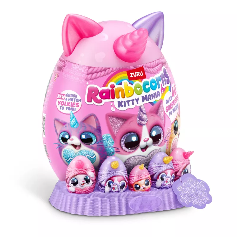 Peluche Zuru Rainbocorns Kitty Mania, multicolor, desde 3 años