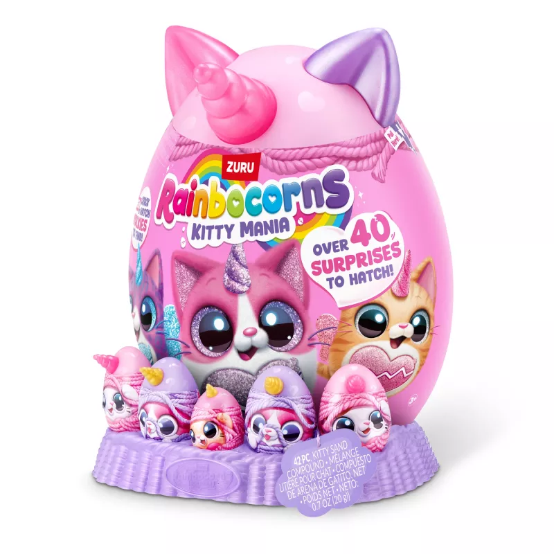 Peluche Zuru Rainbocorns Kitty Mania, multicolor, desde 3 años