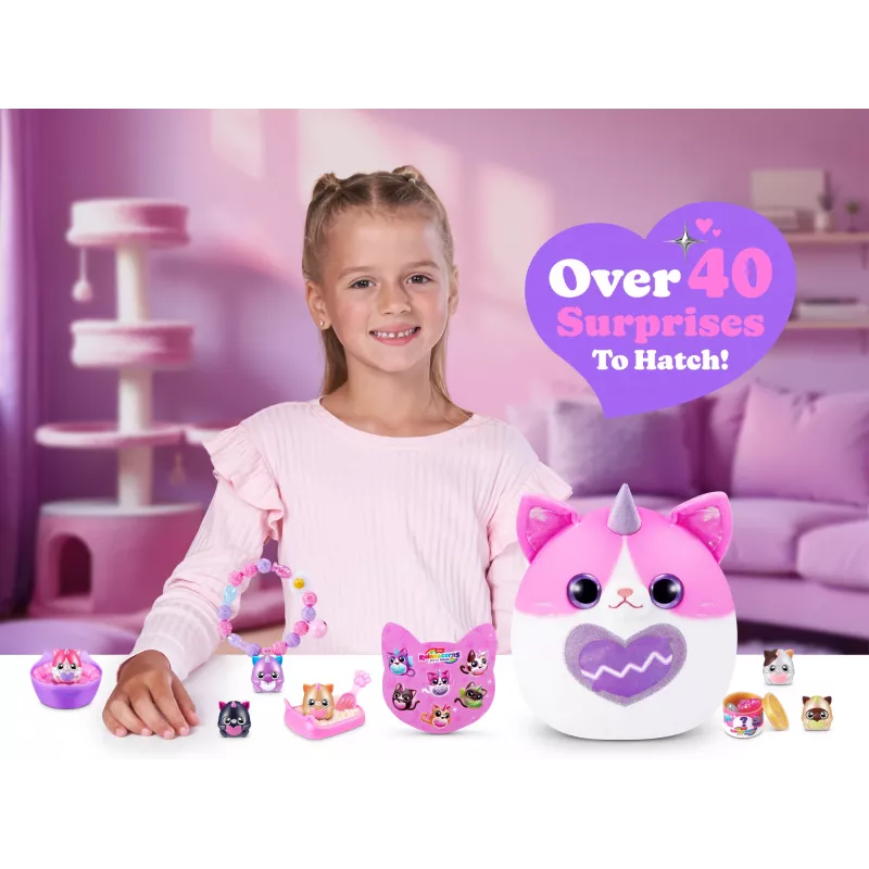 Peluche Zuru Rainbocorns Kitty Mania, multicolor, desde 3 años