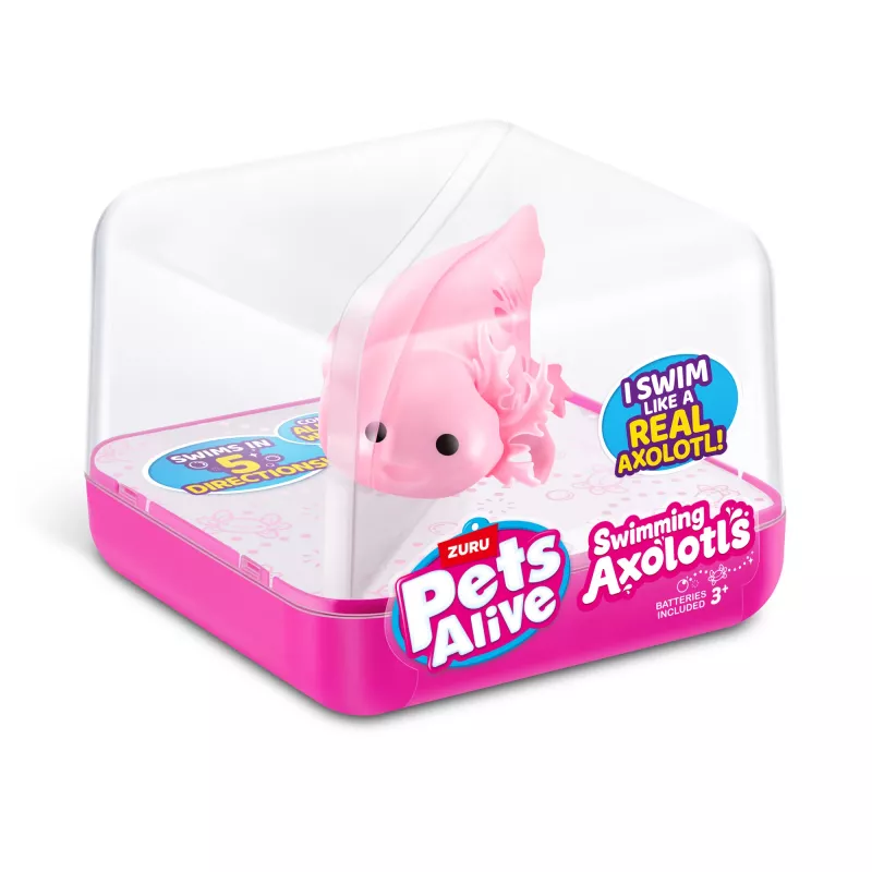 Peluche Zuru Pets Alive Axolotl flotante peluche, tamaño juguete para gatos, modelo 9556UQ1