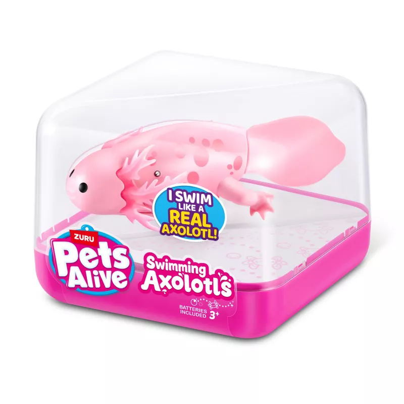 Peluche Zuru Pets Alive Axolotl flotante peluche, tamaño juguete para gatos, modelo 9556UQ1