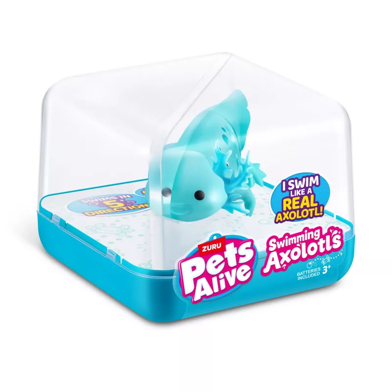 Peluche Zuru Pets Alive Axolotl flotante peluche, tamaño juguete para gatos, modelo 9556UQ1