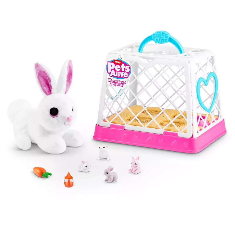 Peluche Zuru Mama Bunny & Baby Surprise, pareja de peluches interactivos, surtido