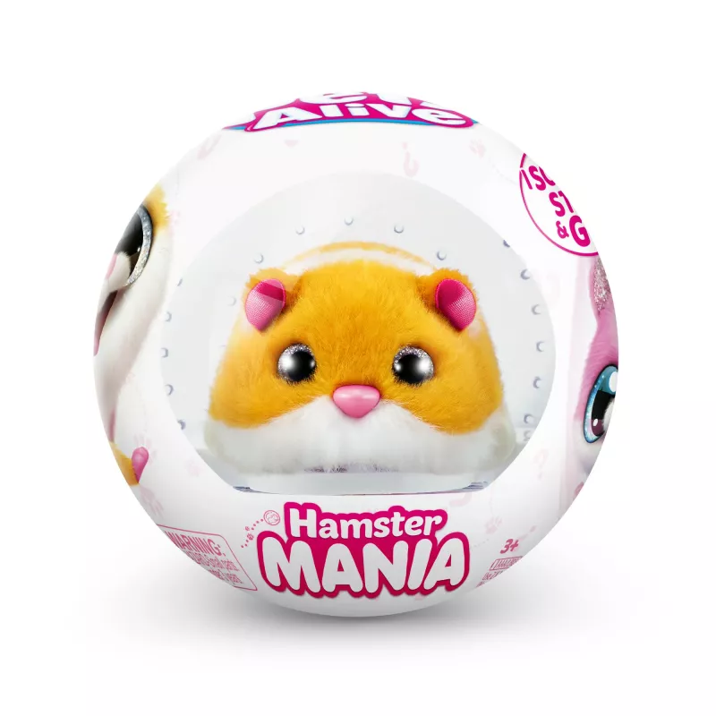 Hámster de juguete Zuru Pets Alive Hamster Mania — hámster interactivo a pilas, desde 3 años, AAA