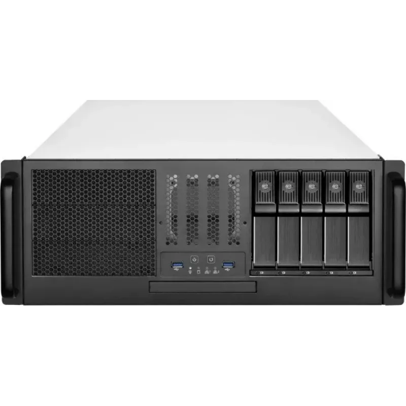 Caja para rack SILVERSTONE SST-RM41-H08 8-Bay 1U chasis de servidor – caja compacta para montaje en rack