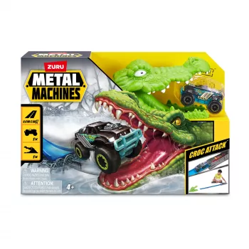 ZURU Metal Machines - set de juego ataque cocodrilo pista + coche