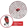 Einhell REDAXXO 36/25 biotrituradora de cuchillas a batería para jardín, 36 V (2x18 V), rama máx. 25 mm, solo sin batería ni cargador, rojo/negro