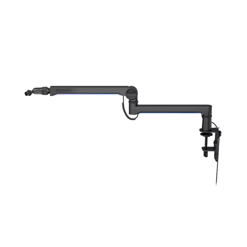 ENDORFY Broadcast Low Profile RGB Boom Arm EY0A010 brazo para micrófono, soporte de escritorio, hasta 2 kg, negro