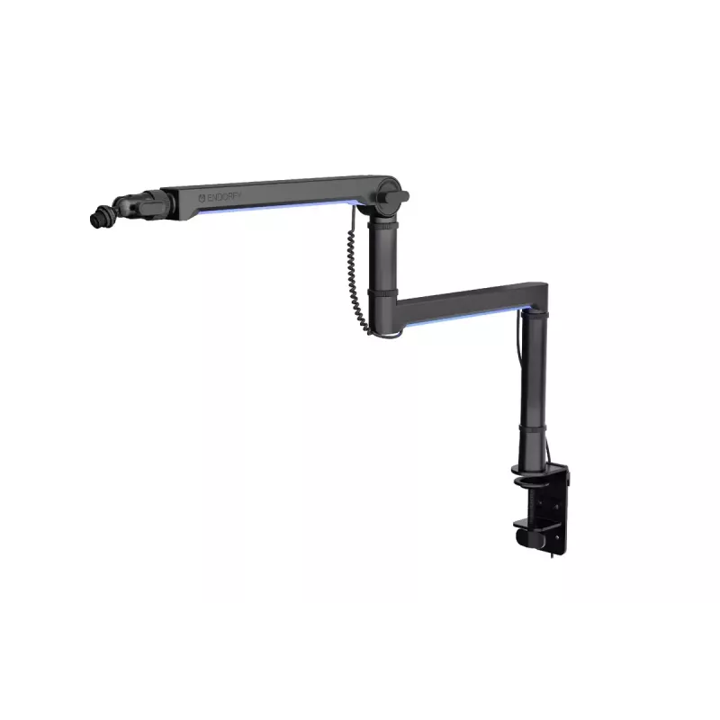ENDORFY Broadcast Low Profile RGB Boom Arm EY0A010 brazo para micrófono, soporte de escritorio, hasta 2 kg, negro