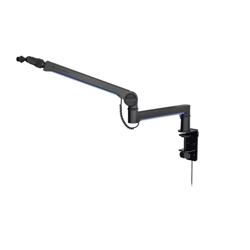 ENDORFY Broadcast Low Profile RGB Boom Arm EY0A010 brazo para micrófono, soporte de escritorio, hasta 2 kg, negro