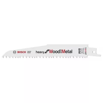 Hoja de sierra sable Bosch S 610 VF Heavy para madera y metal 15 cm 5 TPI